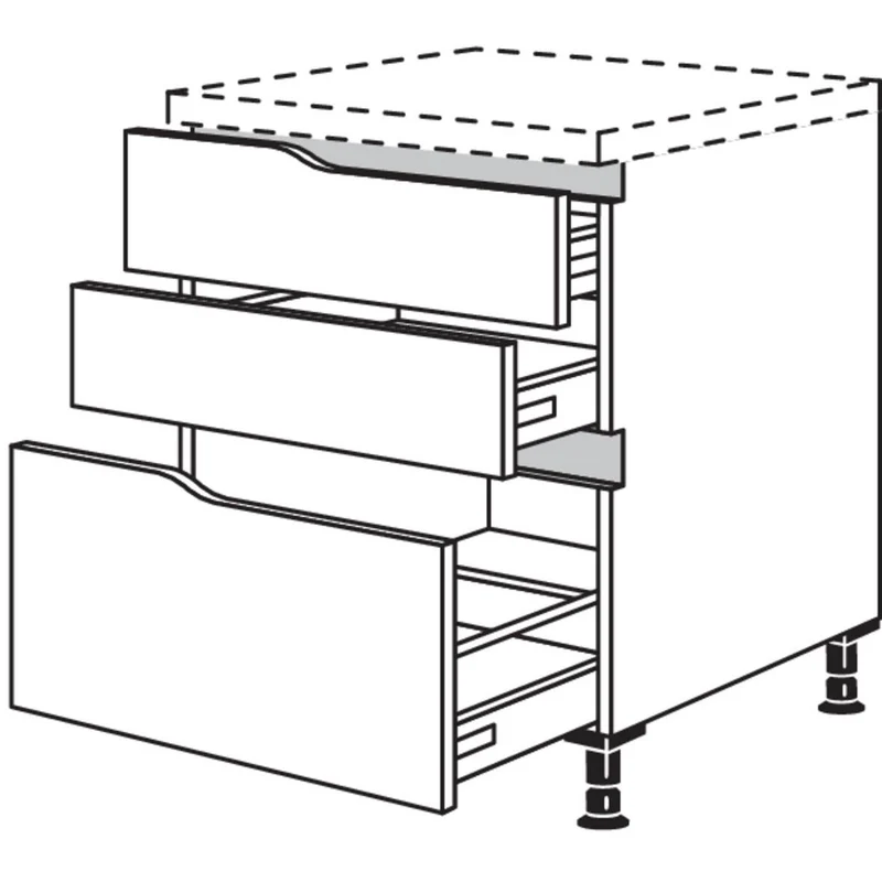 nobilia Abschluss-Auszugschrank Curve NU2SAAC45 45 cm