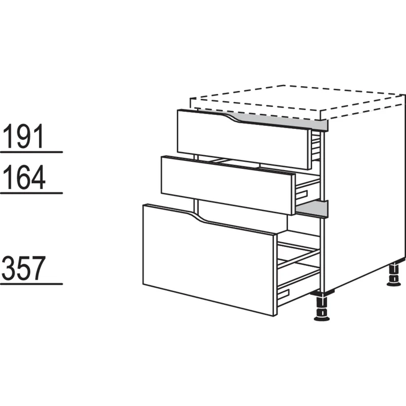 nobilia Abschluss-Auszugschrank Curve NU2SAAC45 45 cm