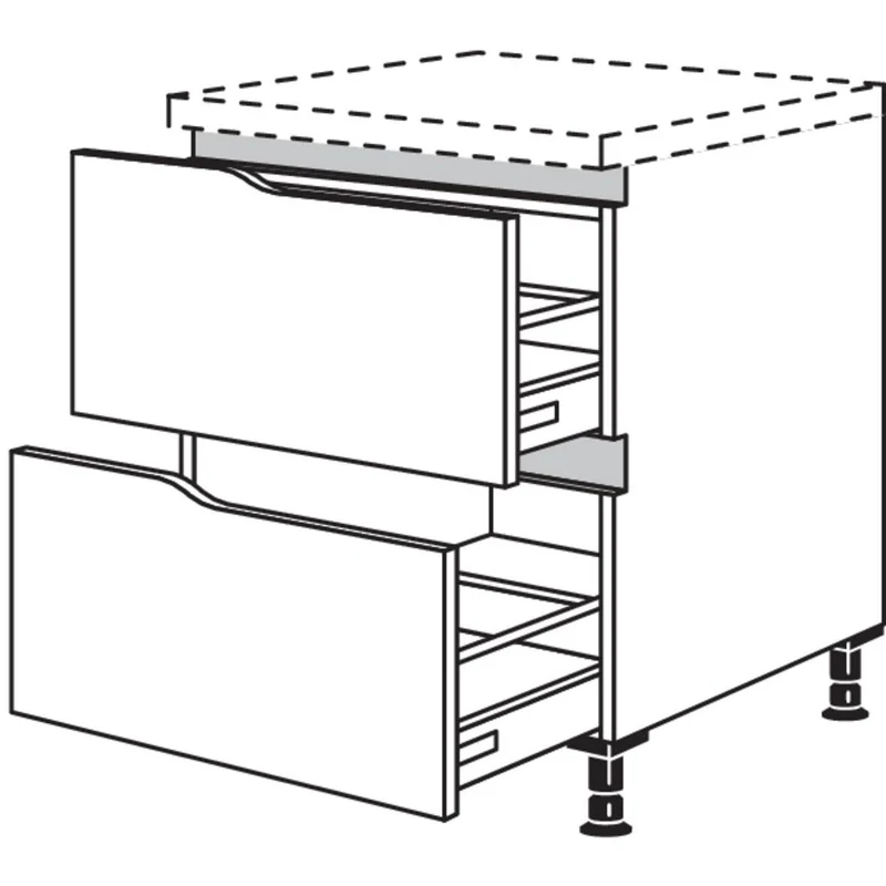 nobilia Abschluss-Auszugschrank Curve NU2AAC90 90 cm