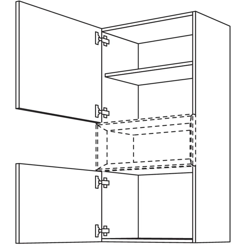 nobilia Wandschrank für Regaleinsatz Case W2C30-130 30 cm