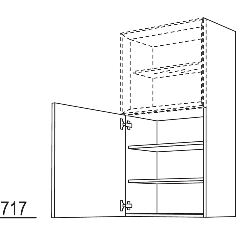 nobilia Wandschrank für Regaleinsatz Case WDCO60-130 60 cm