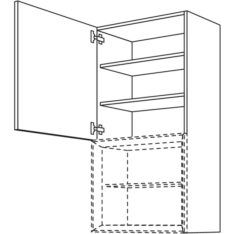 nobilia Wandschrank für Regaleinsatz Case WDCU60-130 60 cm