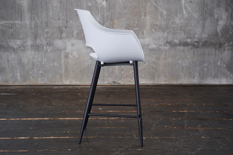 KAWOLA Thekenhocker ZAJA Barstuhl Sitzhöhe 65 cm Kunststoff weiß