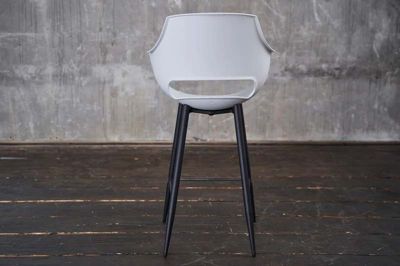 KAWOLA Thekenhocker ZAJA Barstuhl Sitzhöhe 65 cm Kunststoff weiß