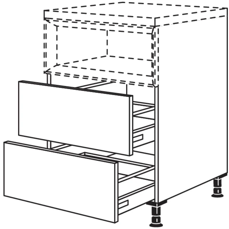 nobilia Maxi-Unterschrank für Regaleinsatz Case U2AC30-M 30 cm