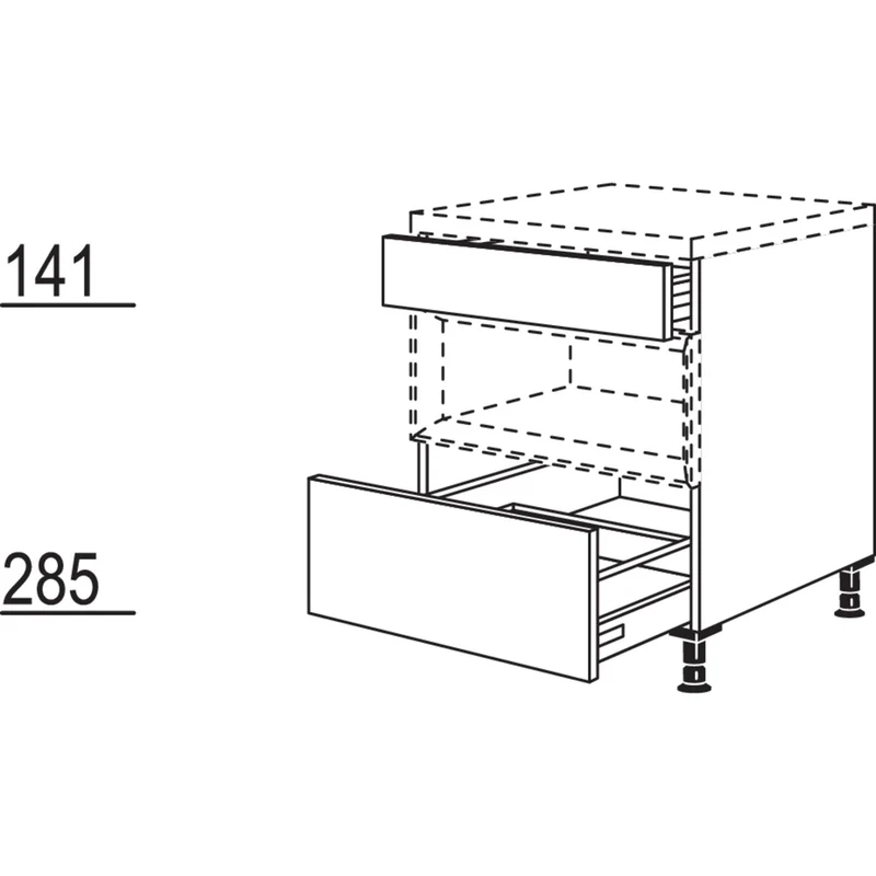 nobilia Auszugschrank für Regaleinsatz Case USAC90 90 cm