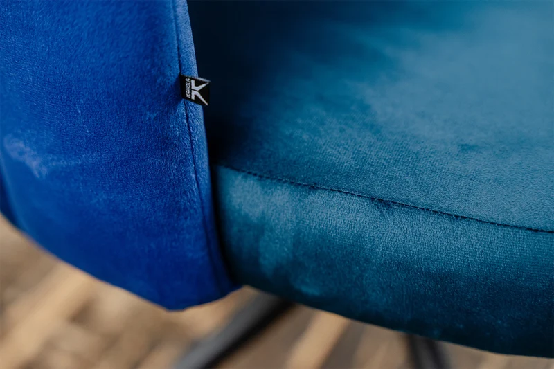 KAWOLA Esszimmerstuhl JADA Drehstuhl Velvet blau