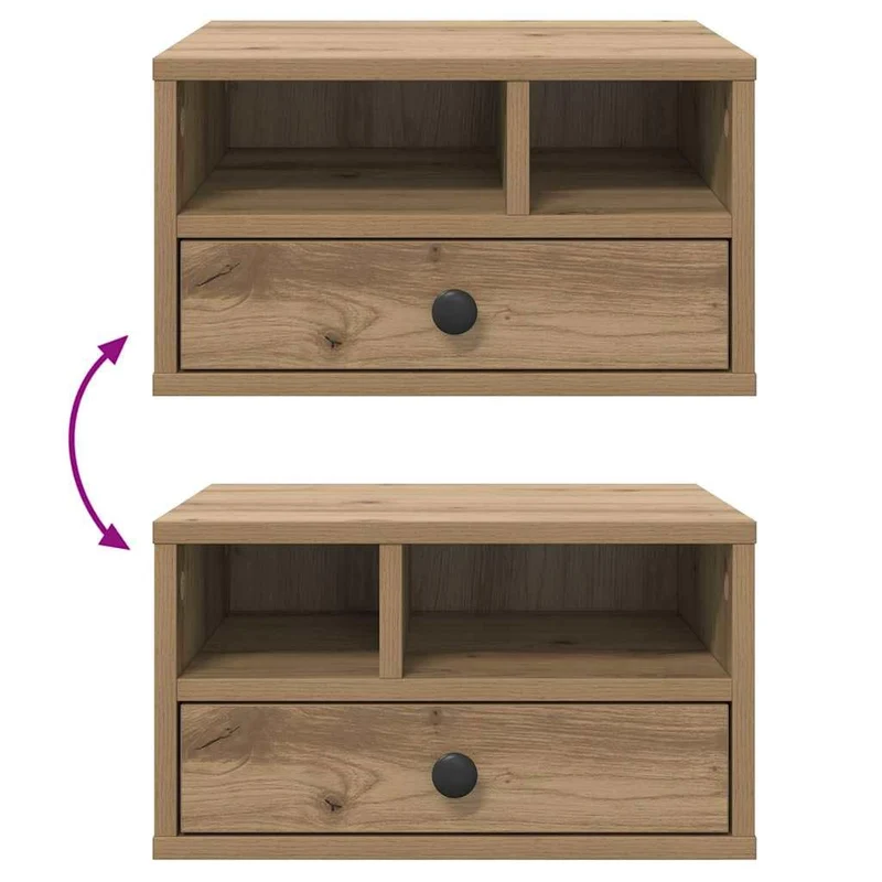 vidaXL Druckerständer Artisan-Eiche 40 x 32 x 24 cm Holzwerkstoff