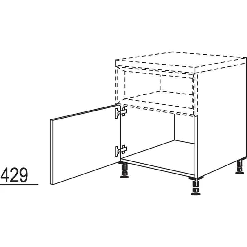 nobilia Unterschrank für Regaleinsatz Case UC45 45 cm