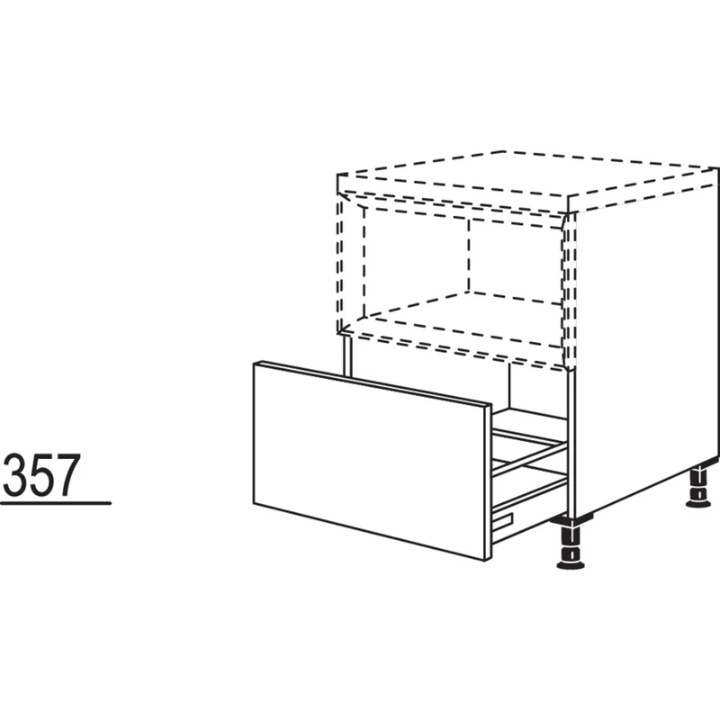 nobilia Auszugschrank für Regaleinsatz Case UAC120 120 cm