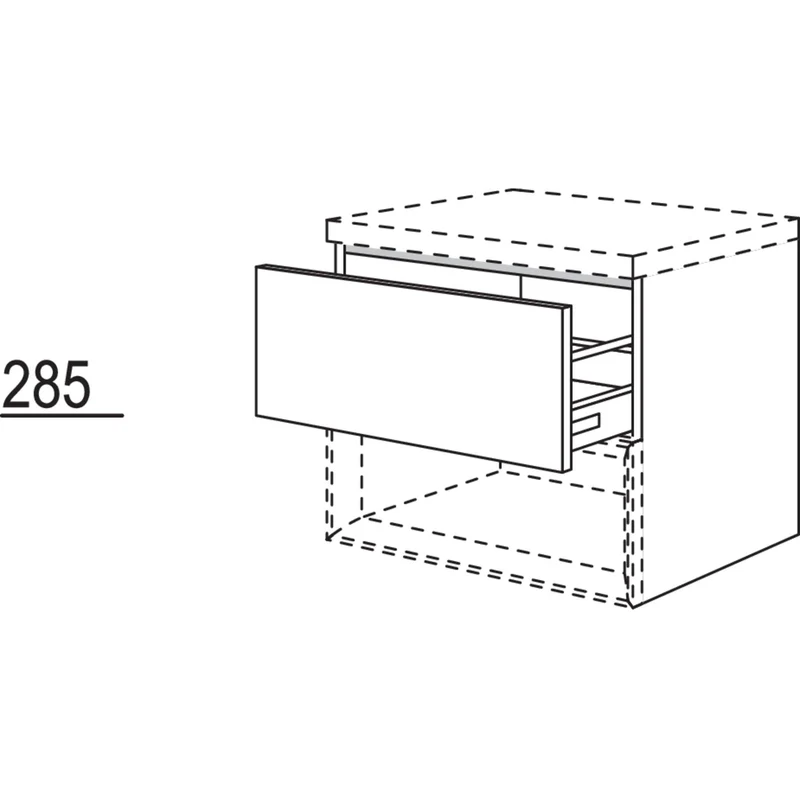 nobilia Auszugschrank für Regaleinsatz Case BUACU90-58 90 cm