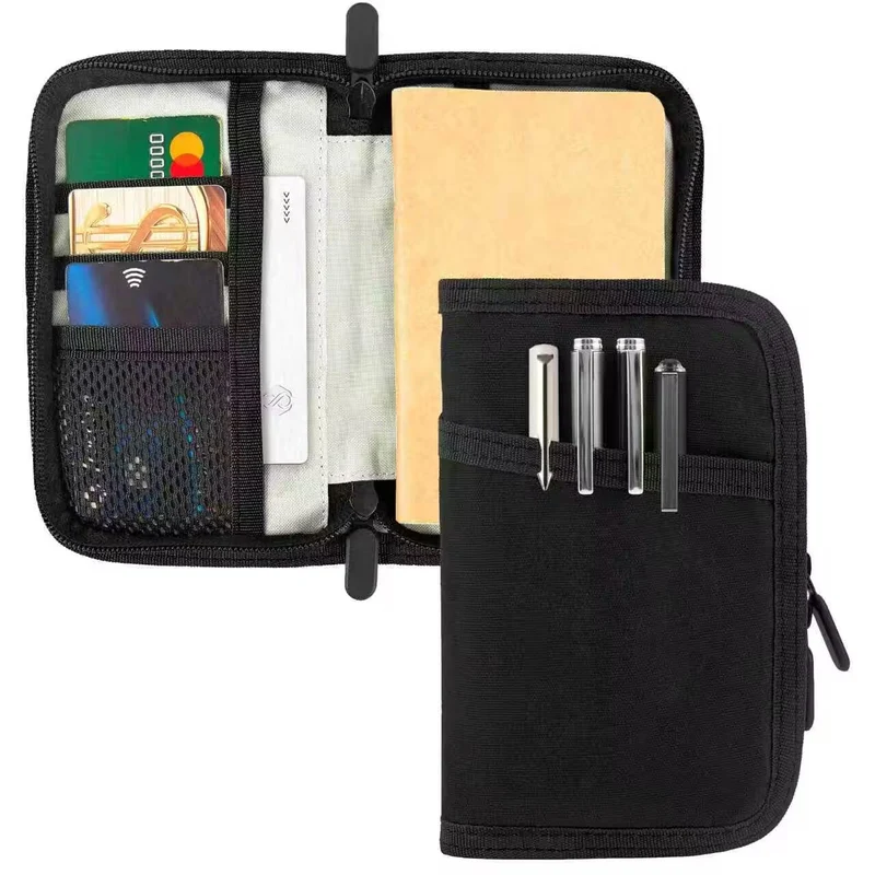 Field Notes Notizbücher-Hülle für 8,9 x 14,9 cm große Taschen-Notizbuchhülle mit Reißverschluss, Stifthalter, wasserabweisend, Steno-Notizbuchhülle für Tagebuch, Notizbuch, Planer, edles gewachstes