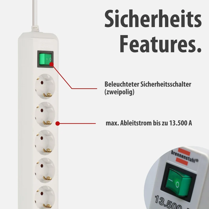Brennenstuhl Eco-Line Steckdosenleiste 6-Fach