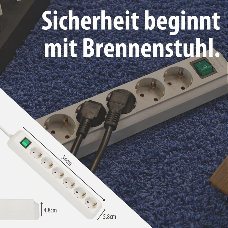 Brennenstuhl Eco-Line Steckdosenleiste 6-Fach