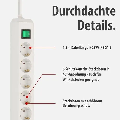 Brennenstuhl Eco-Line Steckdosenleiste 6-Fach