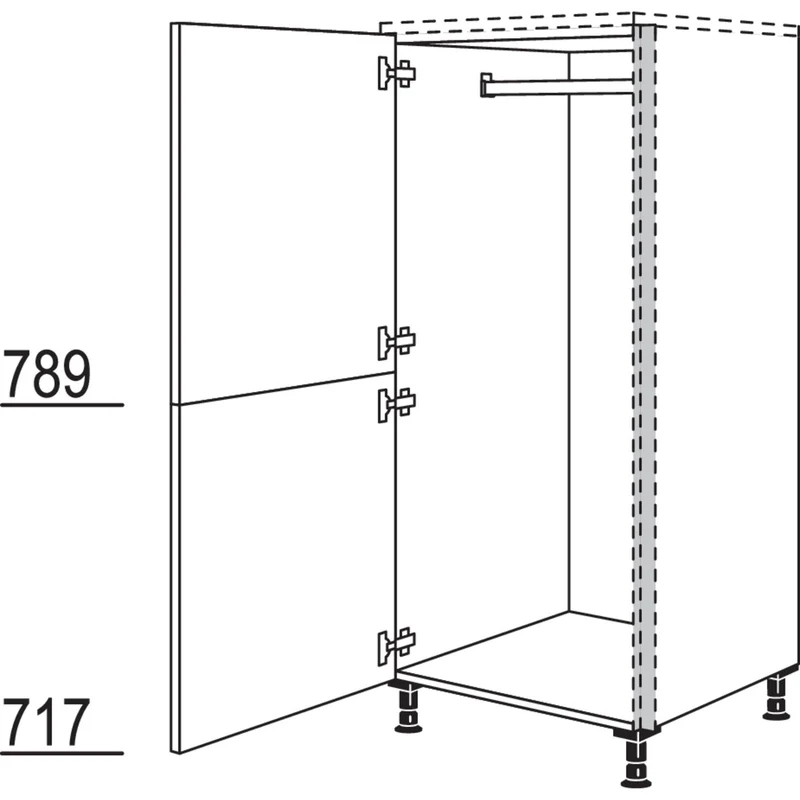 nobilia Highboard Garderobenschrank NHSWG60 60 cm
