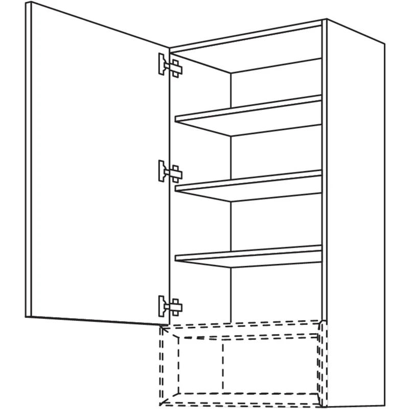 nobilia Wandschrank für Regaleinsatz Case WCU60-130 60 cm