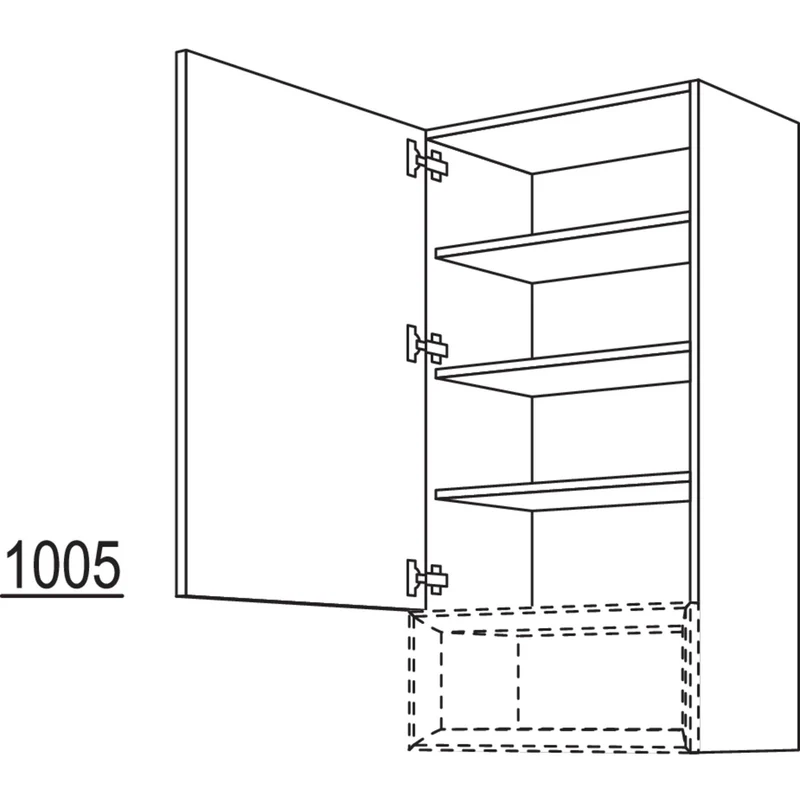 nobilia Wandschrank für Regaleinsatz Case WCU60-130 60 cm