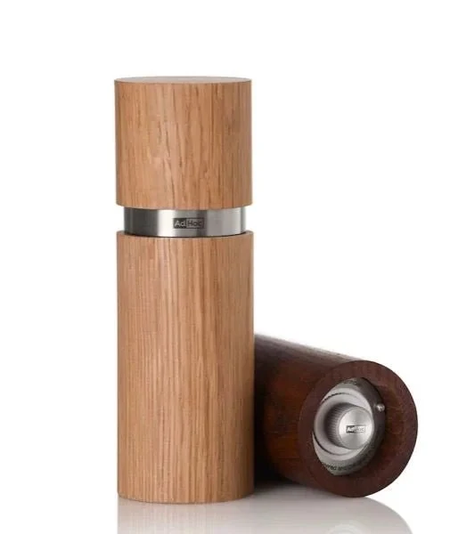 AdHoc 'Set Pfeffer- und Salzmühle Textura, Naturholz Eiche geölt, hell dunkel - 15cm'