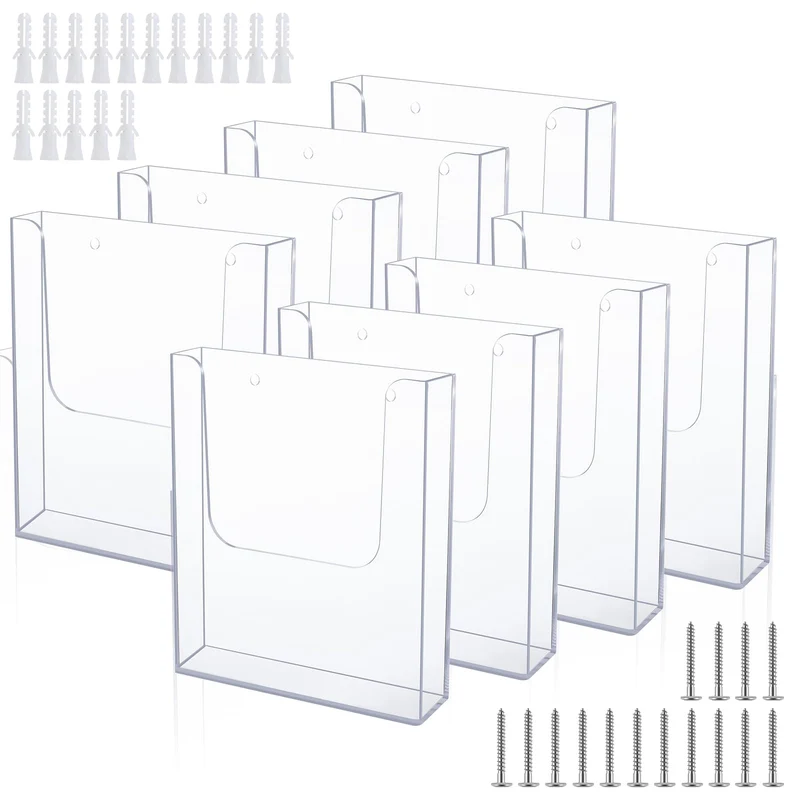 Ripeng Prospekthalter, Wandhalterung, 21,6 x 27,9 cm, transparenter Flyer-Halter, Acryl, Zeitschriftenhalter, Heft, Präsentationsständer, Kunststoff, für Post, Broschüren, Literaturhalter für
