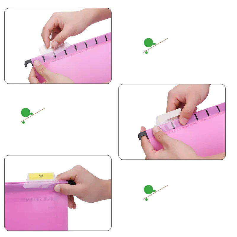 15 Stück PVC-Aktenschrank A4 Hängeregistraturen mit Tabs und Einsätzen für Büro, Schule, Schreibtisch, Aktenaufbewahrung