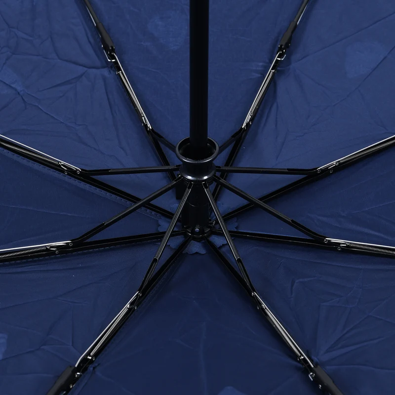 Farbwechsel-Schmetterlingsregenschirm - Farbverwandlung bei Nässe, Marineblau, Durchmesser 103 cm, Länge 25 cm,