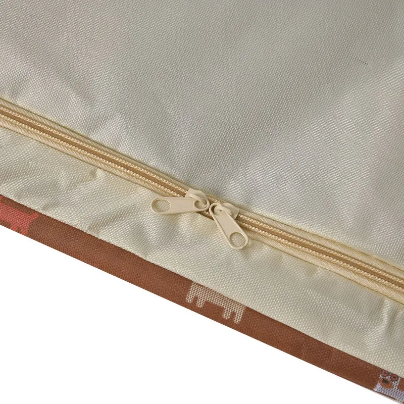 Faltbare Aufbewahrungsbox aus Stoff, 66 Liter offen, Größe 50x40x33cm gefaltet, Beige