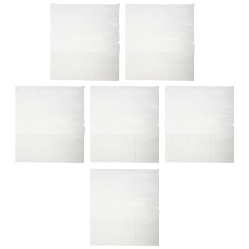 6 Stück Transparente PVC Notizbucheinlage mit Reißverschluss