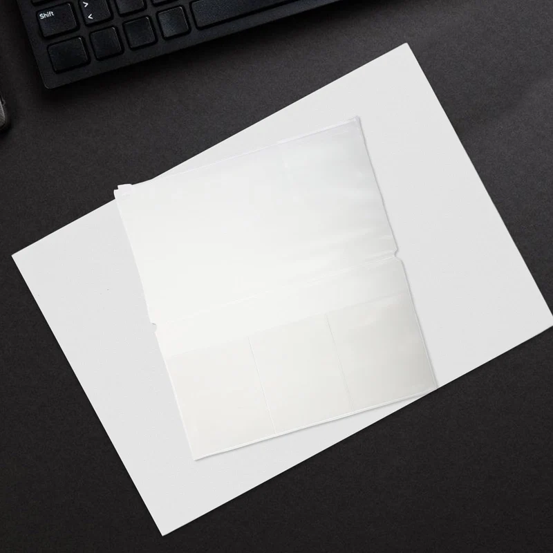 6 Stück Transparente PVC Notizbucheinlage mit Reißverschluss