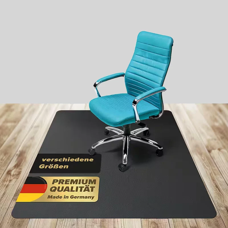 LP Projekt Bodenschutzmatte – rutschfeste und strapazierfähige Bürostuhlmatte für Hartböden und Teppich | Bodenschutzmatte für Zuhause & Büro (Schwarz, 74x120 cm)