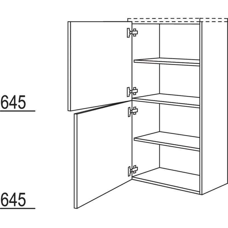 nobilia Midischrank BM2TM45-130 45 cm