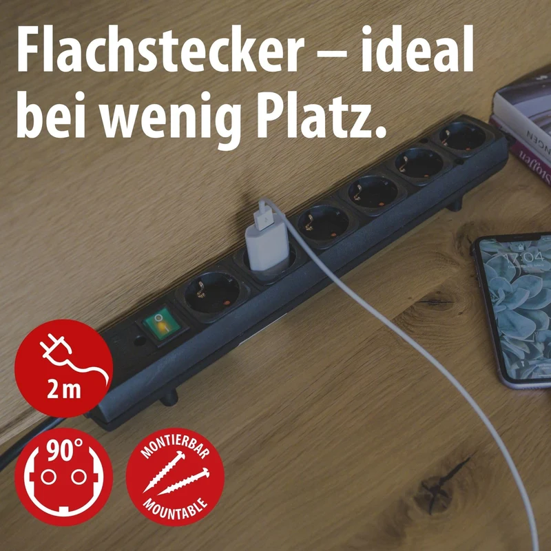 Brennenstuhl Comfort-Line Plus Steckdosenleiste 6-Fach
