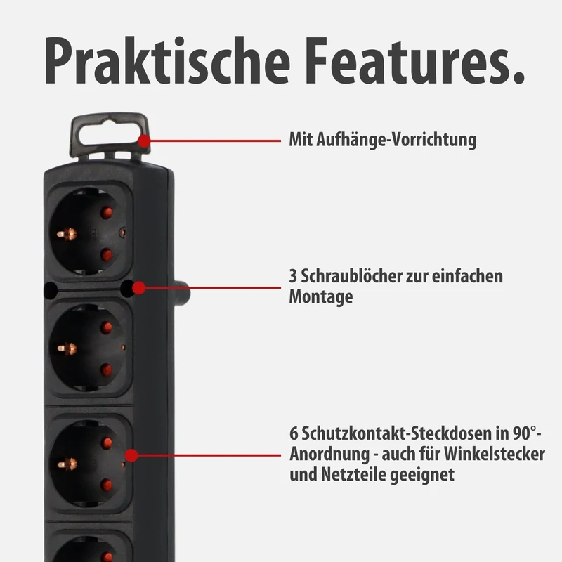 Brennenstuhl Comfort-Line Plus Steckdosenleiste 6-Fach