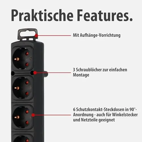Brennenstuhl Comfort-Line Plus Steckdosenleiste 6-Fach