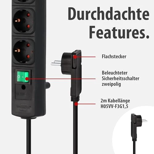 Brennenstuhl Comfort-Line Plus Steckdosenleiste 6-Fach