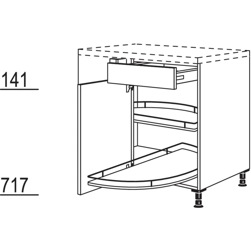 nobilia Maxi-Eckschrank UEBD100-50-M