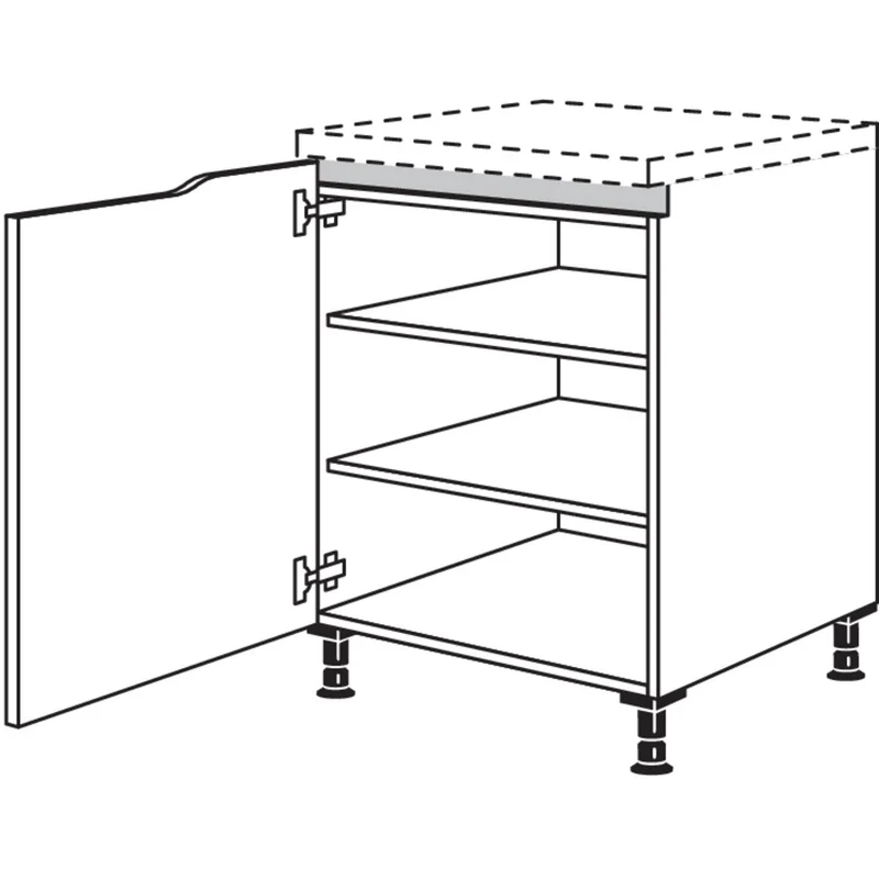 nobilia XL-Abschluss-Unterschrank Curve NUAC45-X 45 cm