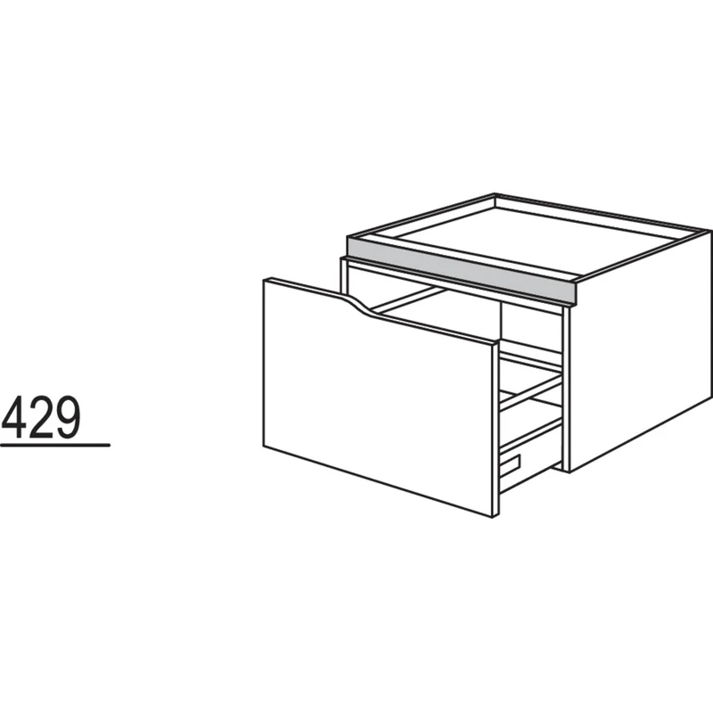 nobilia XL-Abschluss-Auszugschrank Curve NUAAC45-43 45 cm