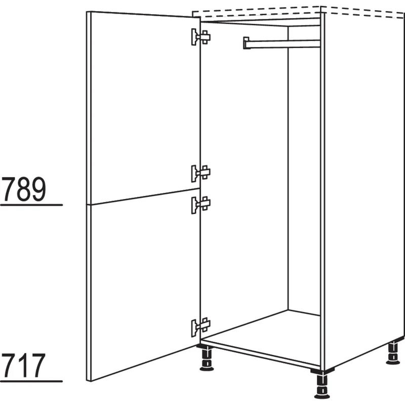 nobilia Highboard Garderobenschrank HDWG60 60 cm