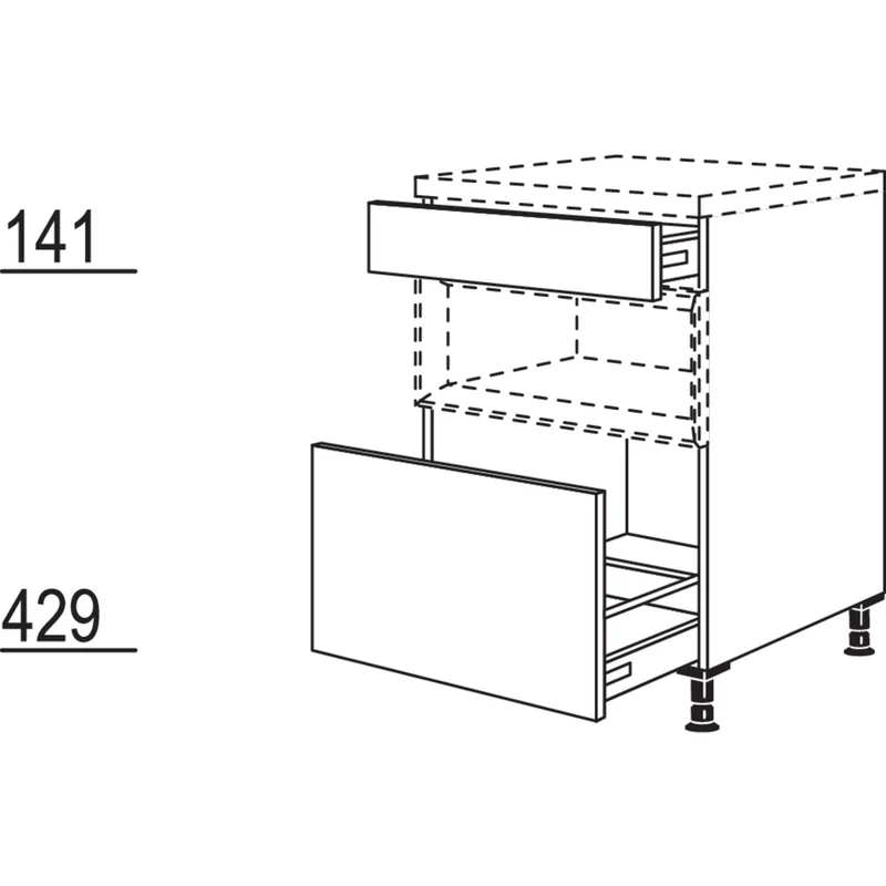 nobilia Maxi-Auszugschrank für Regaleinsatz Case USAC45-M 45 cm