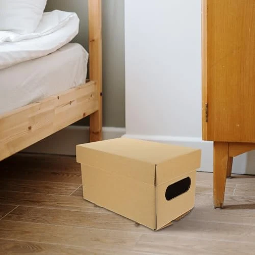Healifty 2 Stück pack Große Aufbewahrungsbox aus Papier mit Deckel Langlebig und Praktisch zur Aktenaufbewahrung und Täglichen Dokumentenorganisation im Büro