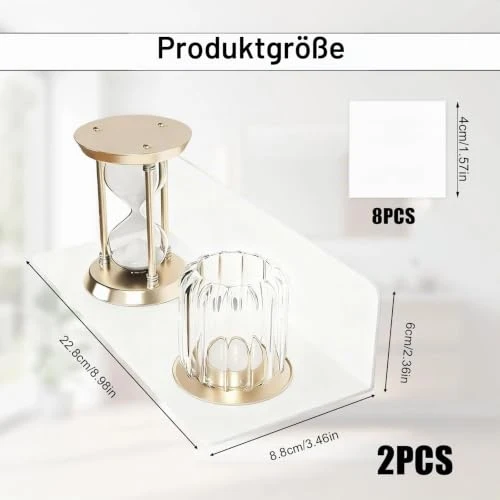 2 Stück Wandregal Ohne Bohren 22,8cm, Wandregal Weiß Klein