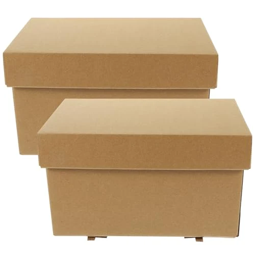 Homoyoyo Papier Aufbewahrungsboxen mit Deckel 2 Stück pack Große Kapazität Stilvolles und Schlichtes Design Praktischer Organizer für Büro und Schule