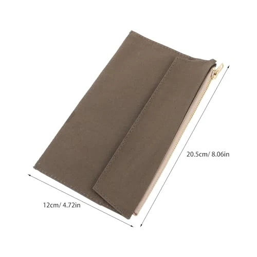 Reißverschlusstasche Notizbuchhülle für Journaling und Büro, Canvas, multiple compartments, secure zipper design, lightweight, für Tagebuch und Planer