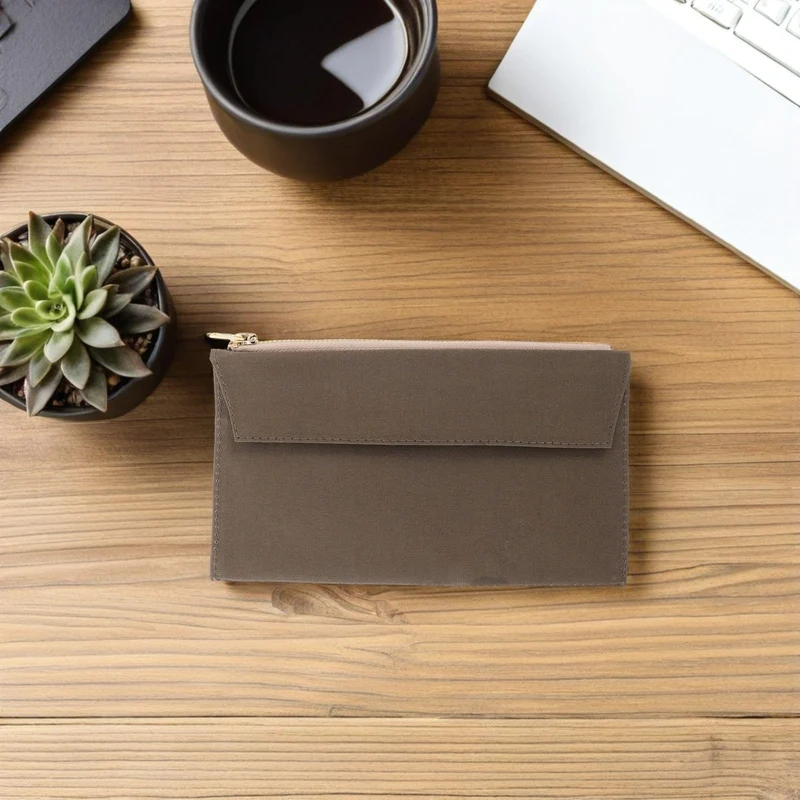 Reißverschlusstasche Notizbuchhülle für Journaling und Büro, Canvas, multiple compartments, secure zipper design, lightweight, für Tagebuch und Planer