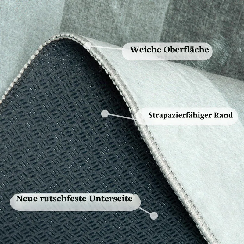 Bodenschutzmatte für Hartböden 100cm Stuhlunterlage Teppich Bodenschutzmatte Bürostuhl Matte Runden Bodenmatte rutschfest Bürostuhlunterlage Stuhlmatten (Schwarz-1)