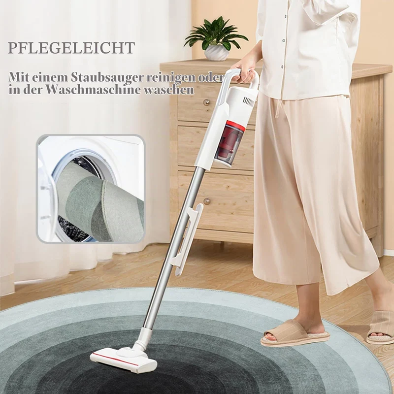 Bodenschutzmatte für Hartböden 100cm Stuhlunterlage Teppich Bodenschutzmatte Bürostuhl Matte Runden Bodenmatte rutschfest Bürostuhlunterlage Stuhlmatten (Schwarz-1)