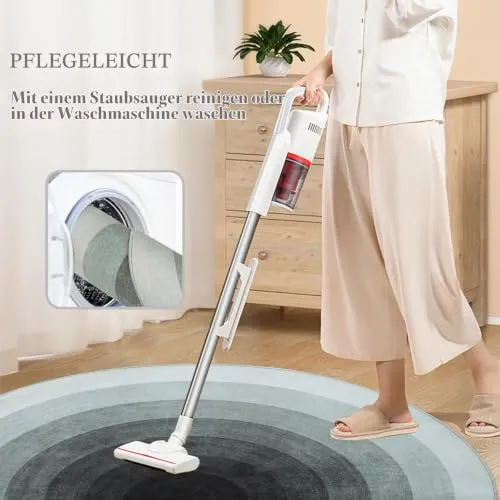 Bodenschutzmatte für Hartböden 100cm Stuhlunterlage Teppich Bodenschutzmatte Bürostuhl Matte Runden Bodenmatte rutschfest Bürostuhlunterlage Stuhlmatten (Schwarz-1)