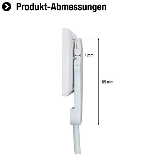 Meister Steckdosenleiste 3-fach - 3er Set - Extraflacher Stecker - 1,4 m Kabel - weiß - IP20 Innenbereich, Mehrfachsteckdose mit Flachstecker, Tischsteckdose, Steckerleiste, 7430180
