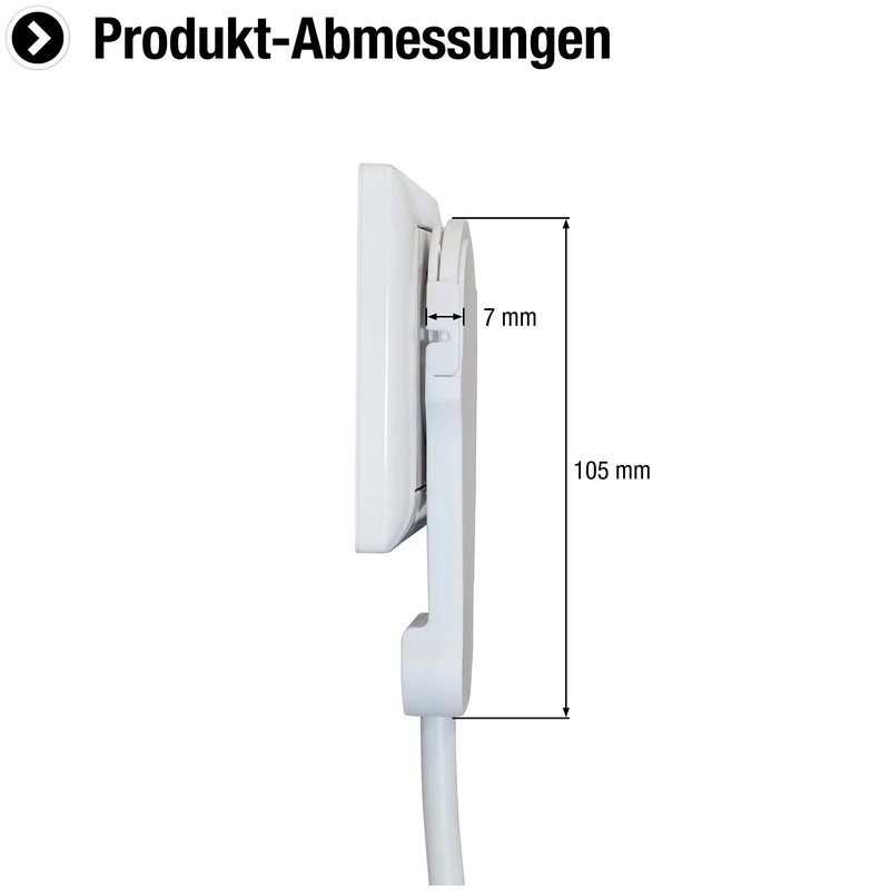 Meister Steckdosenleiste 3-fach - 3er Set - Extraflacher Stecker - 1,4 m Kabel - weiß - IP20 Innenbereich, Mehrfachsteckdose mit Flachstecker, Tischsteckdose, Steckerleiste, 7430180